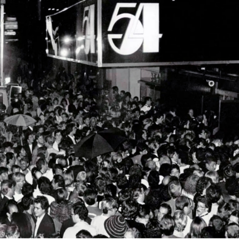Crowds of people outside Studio 54
